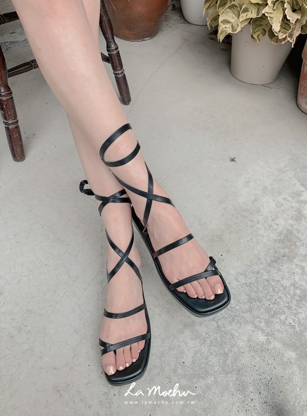 厚底綁帶涼鞋(正常版)
